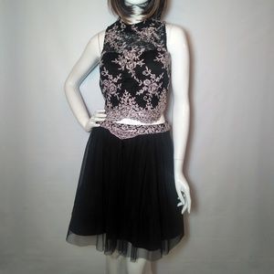 Love Reign Two piece Embroidered Prom Dress